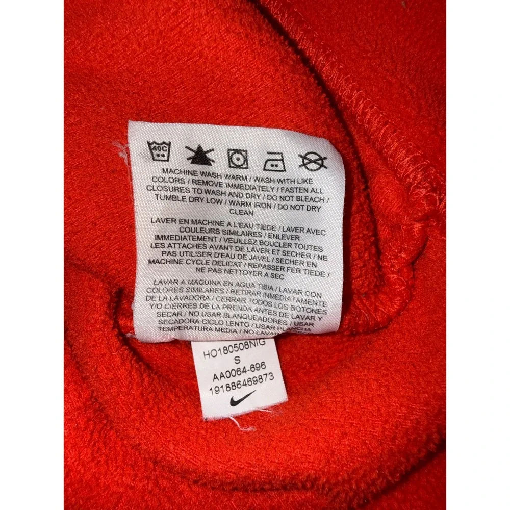 Nike Kids Red Fleece Full Zip Hoodie Jacket AA0064-696 Size Small S